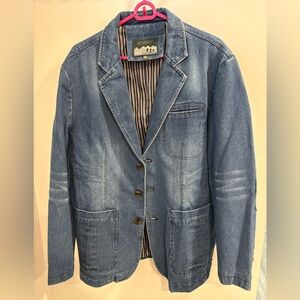 Stylish Blue Denim Blazer for Men